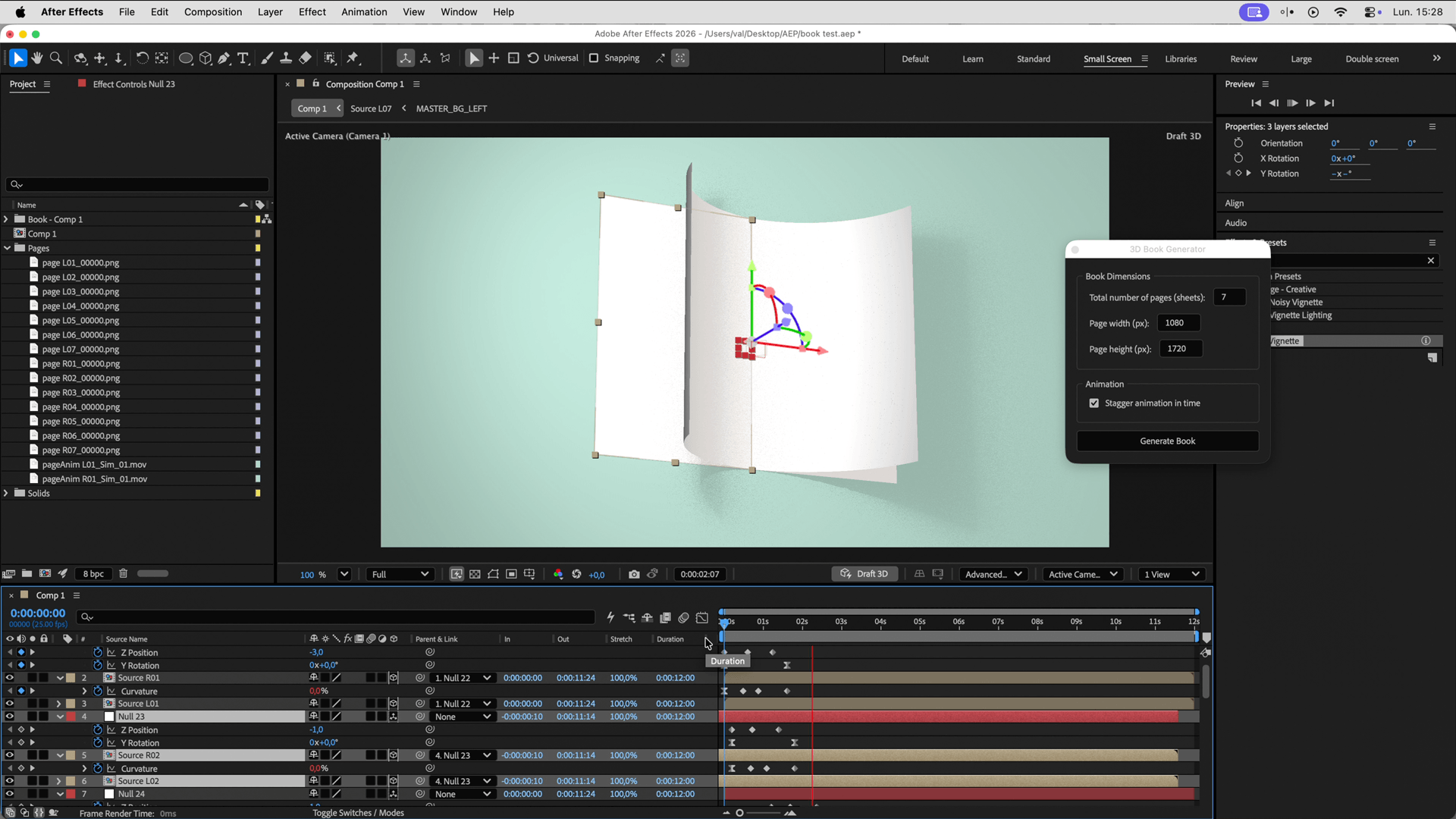 The 3D Book Automator Script