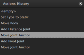 Actions History Actions History