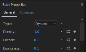 Body Properties Panel - General