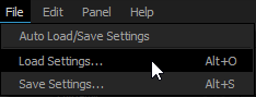 Load/Save Settings